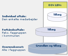 Lagkagediagram: Løndele